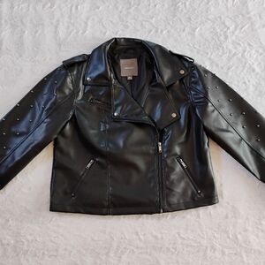 Maurices Faux Leather Studded Moto Jacket